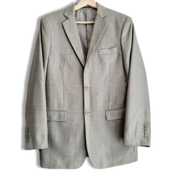 CIGLIANO / Super 100's High Performance Fabric Blazer Jacket Gray Men's Sz 34 R - Picture 1 of 14